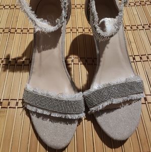 Wedged open toe heels